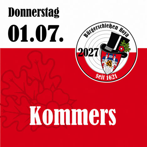 Kommers am Donnerstag den 01.07.